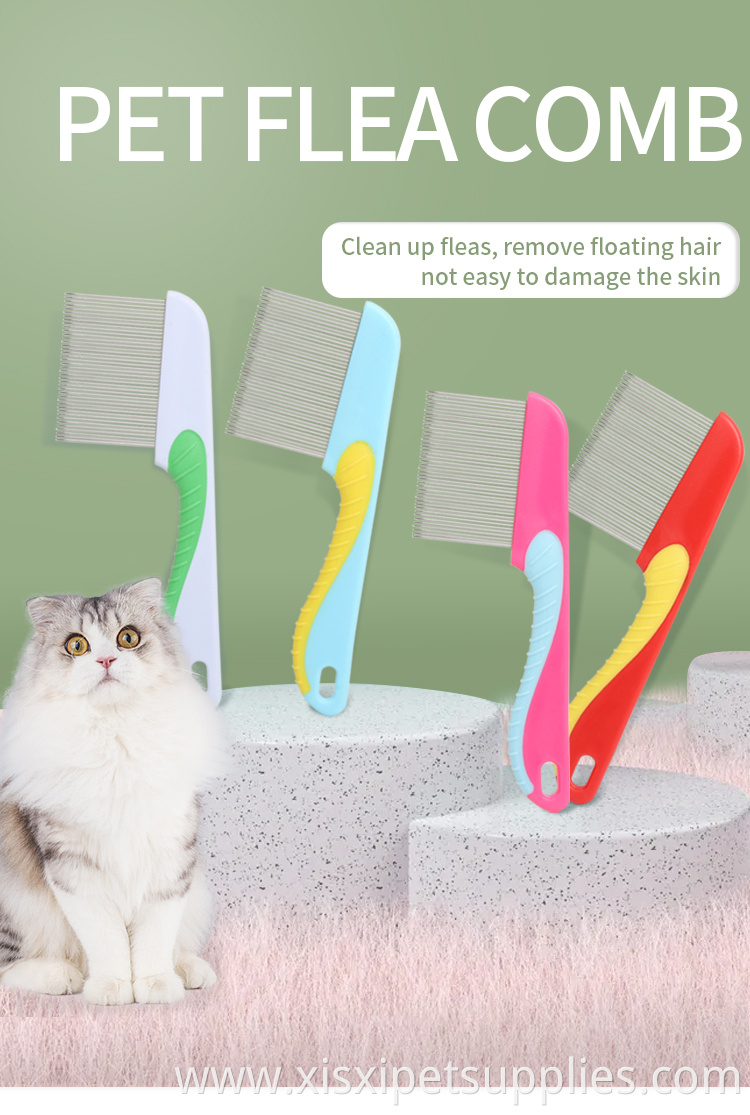 Factory Wholesale Metal Long Pin Pet Cat Comb Flea Comb For Dogs